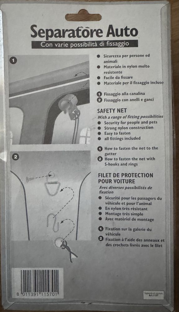 Plasa auto despartitoare separatoare pentru caini