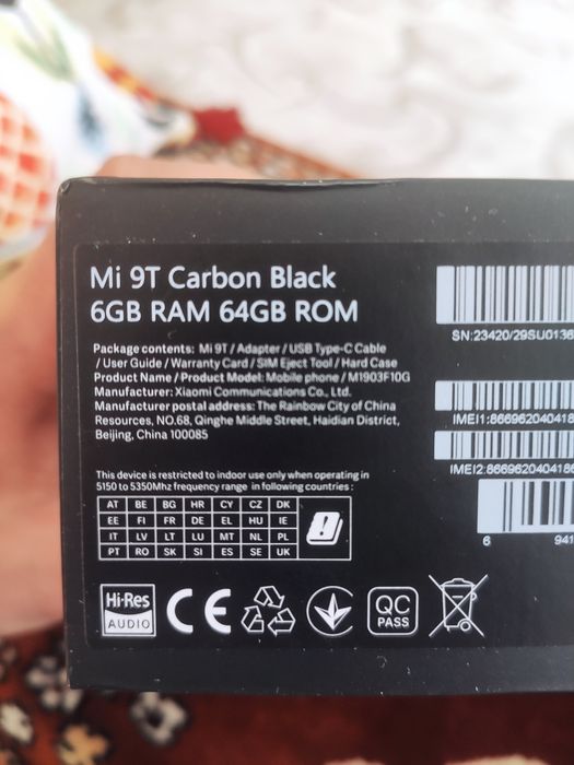 Продаю телефон mi 9t