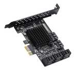 Adaptor porturi SATA3 (2, 4, 6, 8) de la PCIe x1 - SSD / HDD / DVD