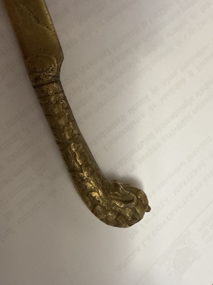 Cutit de birou Vintage , Turcia, Metal Bronzat