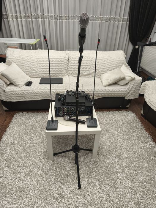 Amplificator+sistem microfoane+stand