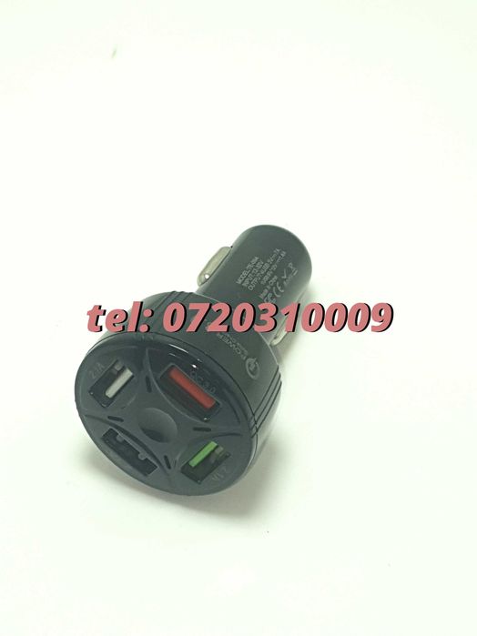 Incarcator Universal Masina Auto 4 Porturi Bricheta Usb Qc Fastcharge