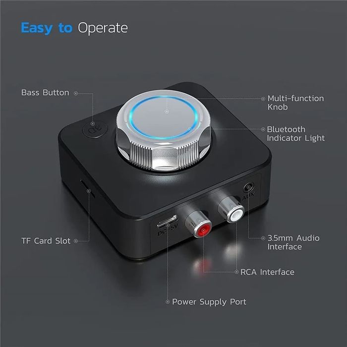 Receptor Audio Bluetooth 5.0 Sunet 3D