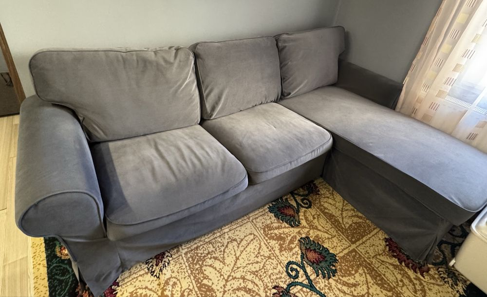 Vand set Ektorp Ikea - coltar + fotoliu + 2 tabureti