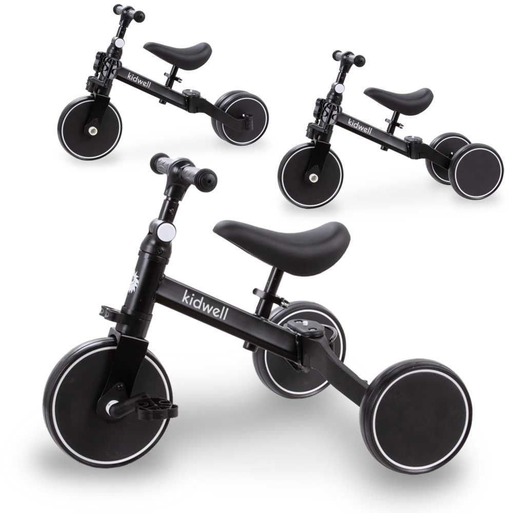 Bicicletă multifuncțională Kidwell Pico 3 în 1, negru