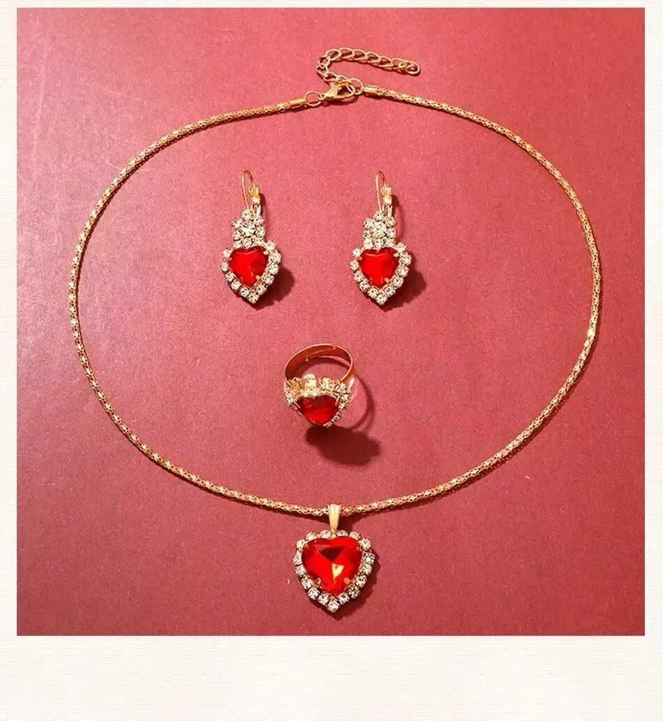 Set Bijuterii Accesorii Cadou Ceas Colier Cercei Inel