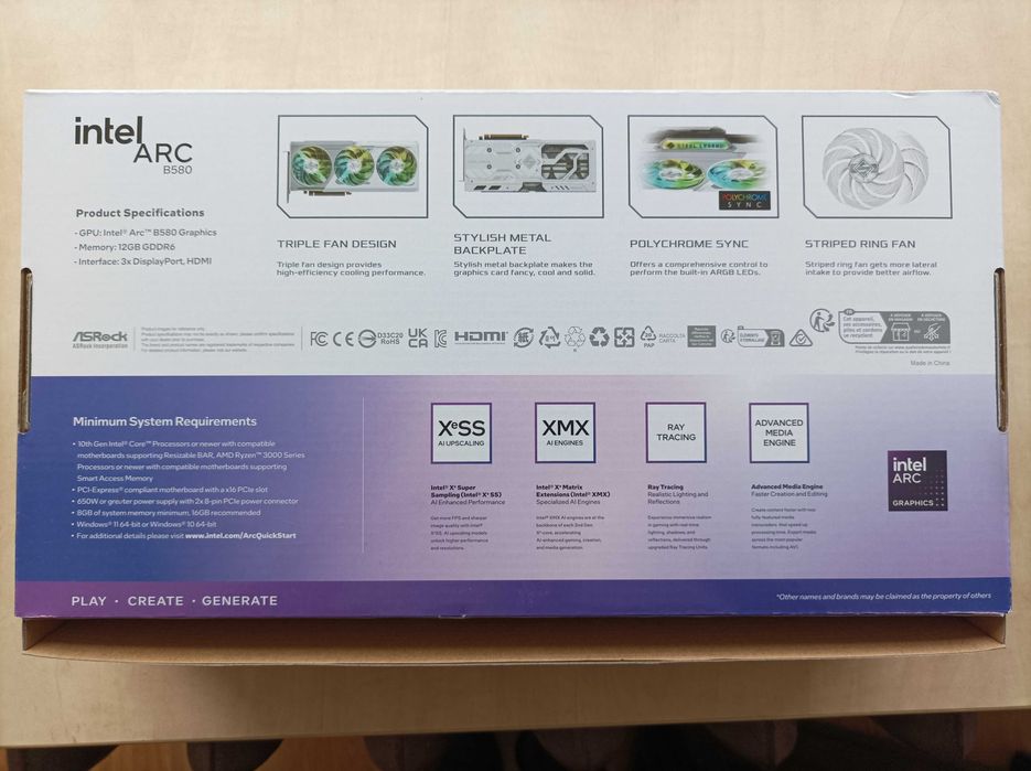 Видеокарта Intel Arc B580 12GB - Asrock Steel Legend