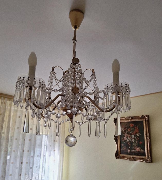 Candelabru Cristale de Bohemia,3 brate, Model deosebit