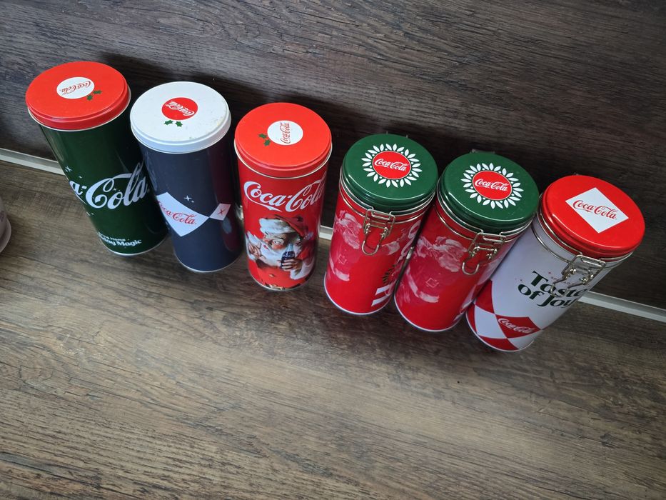 6бр метални кутии на Coca Cola за 10лв.