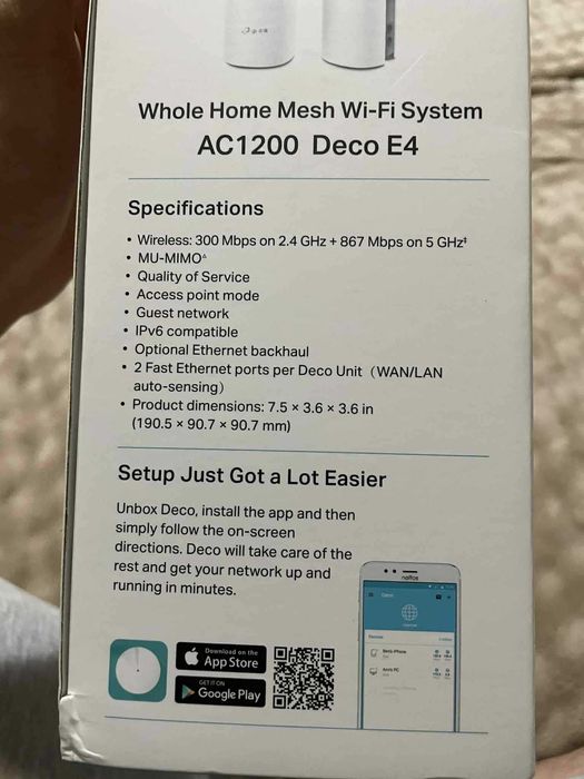 2x Бройки MESH TP-LINK DECO E4 AC1200