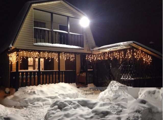 White Бял ЛЕД Висящи Лампи 3х60 с опция снаждане Коледна украса