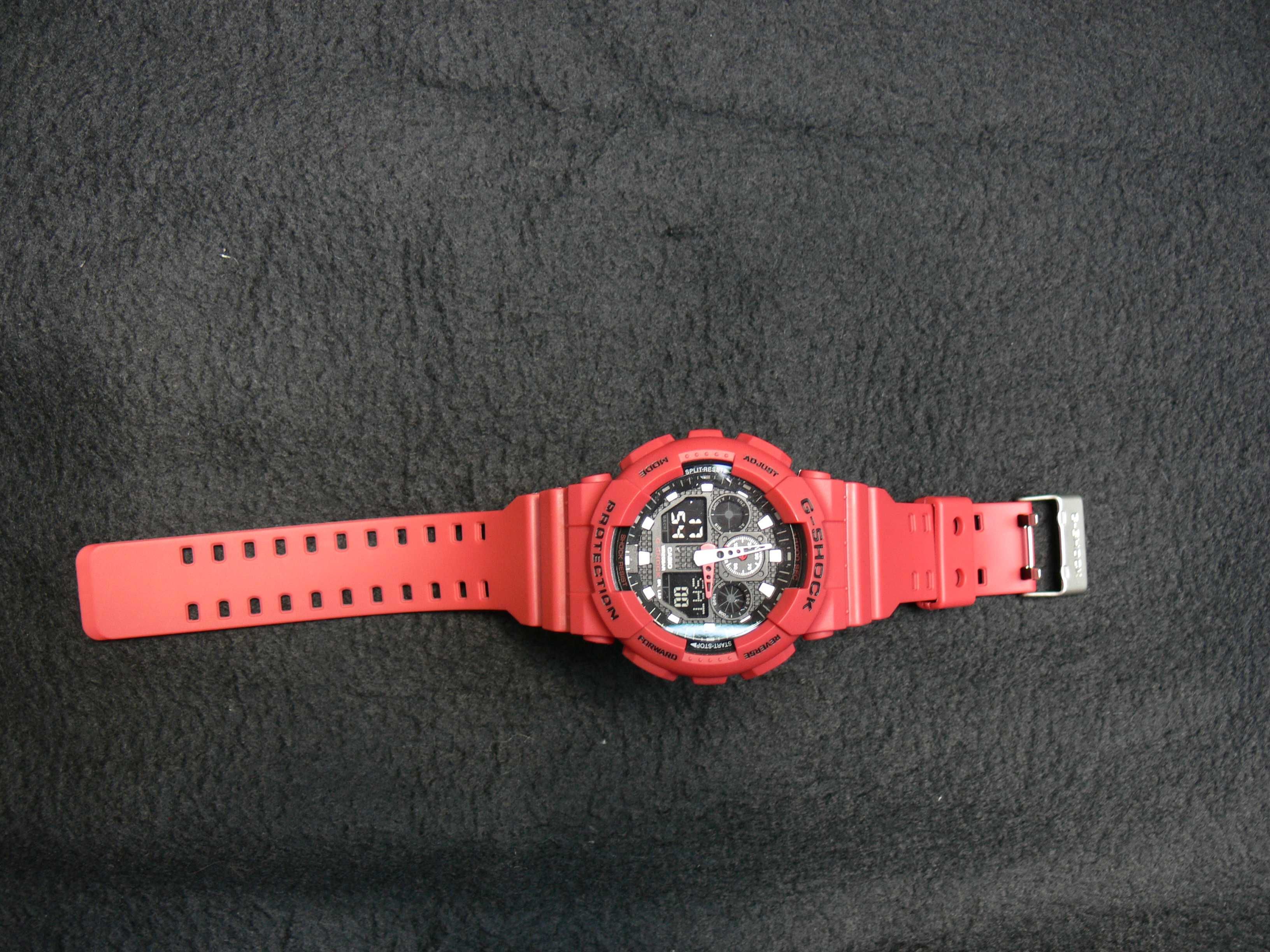 Ceas Sport Casio G-SHOCK GA-100 Red-(fossil diesel) rosu mat NOU 2024