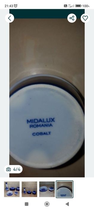 set porțelan cobalt Midalux