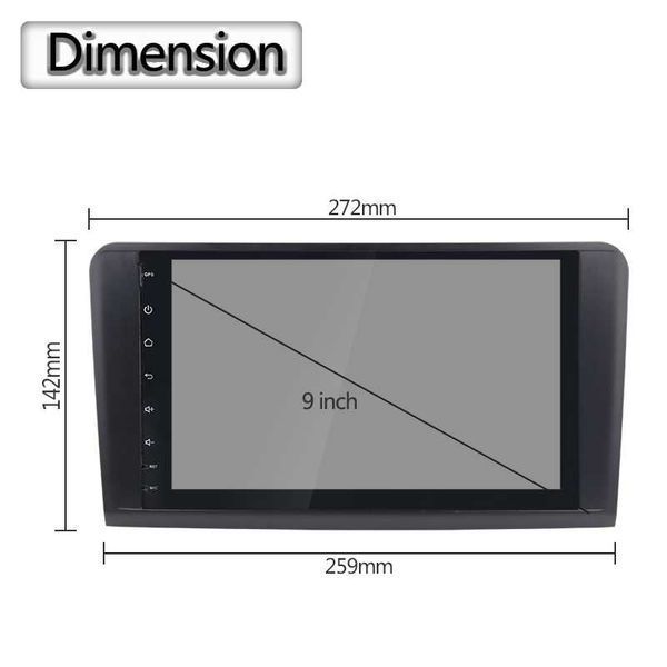 MERCEDES-BENZ W164 GL X164 9"2005-2012Андроид Навигация (MATTE), 90042