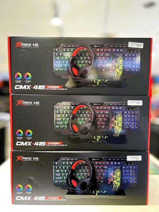 Геймърски комплект 4 в 1: Клавиатура Мишка Слушалки Подложка за мишка