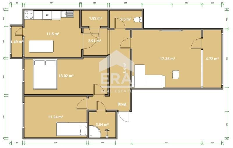 Продава се Тристаен апартамент в Силистра, Център - 85 кв.м за 965 €/кв.м - Снимка #6