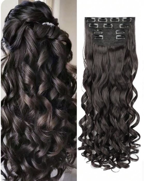 Extensii clip on brunet