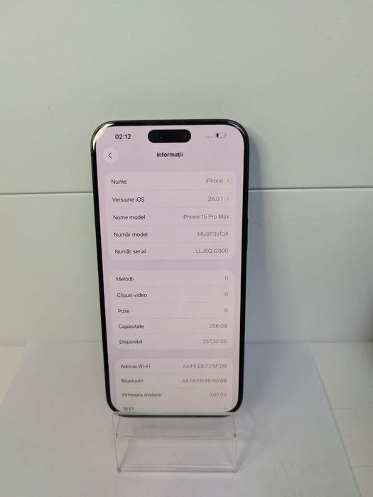 Telefon iPhone 15 Pro Max, Cod 109460