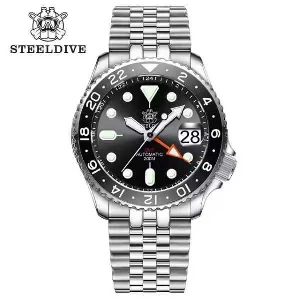 SD1994 Steeldive 42 mm GMT Seiko ssk blueberry Automat NH Diver 200 m