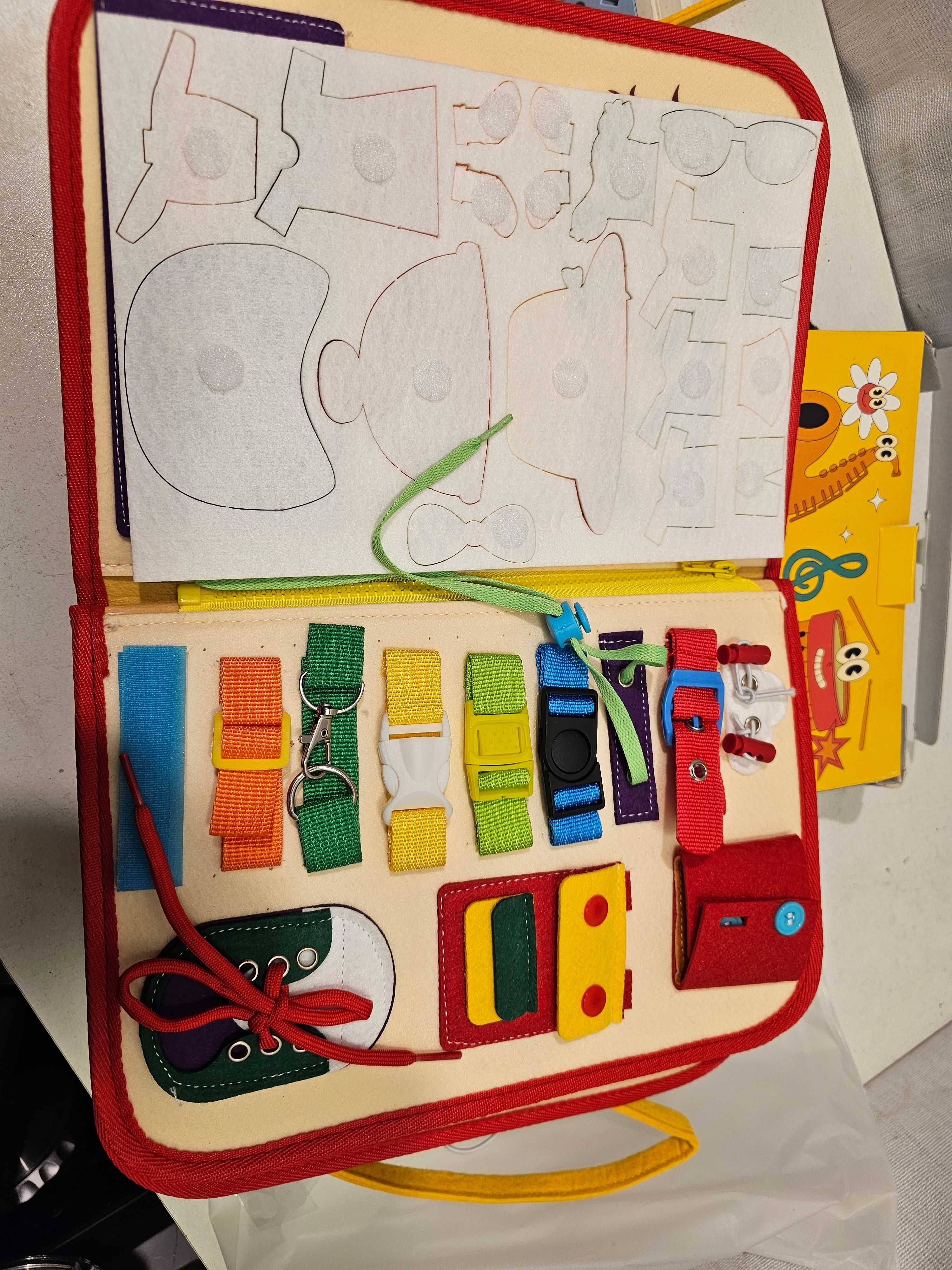 Mapa Montessori Busy Board for Toddlers HJCMikee 8 Pages Busy Book