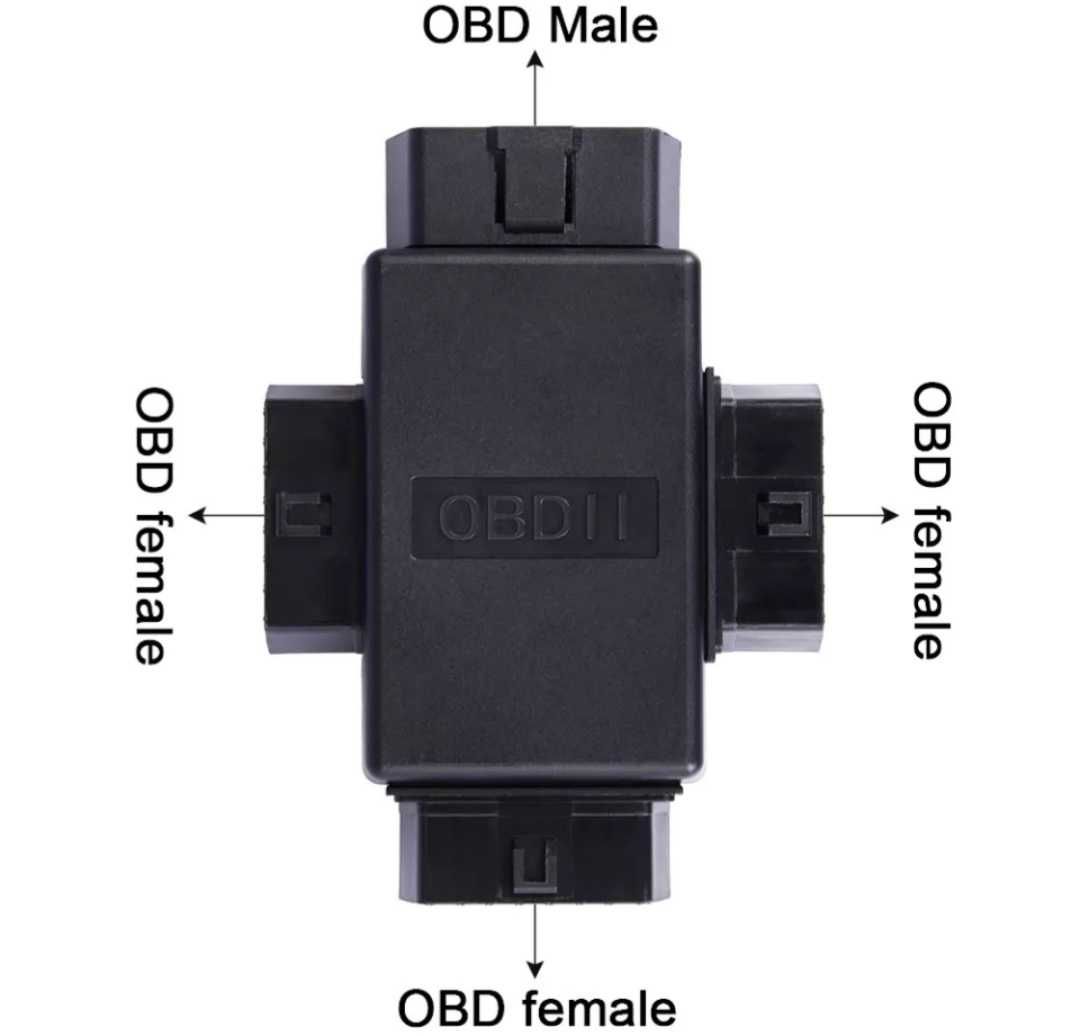 Разклонител от 1 към 3 OBD 2 букси диагностика обд2 кола автомобил