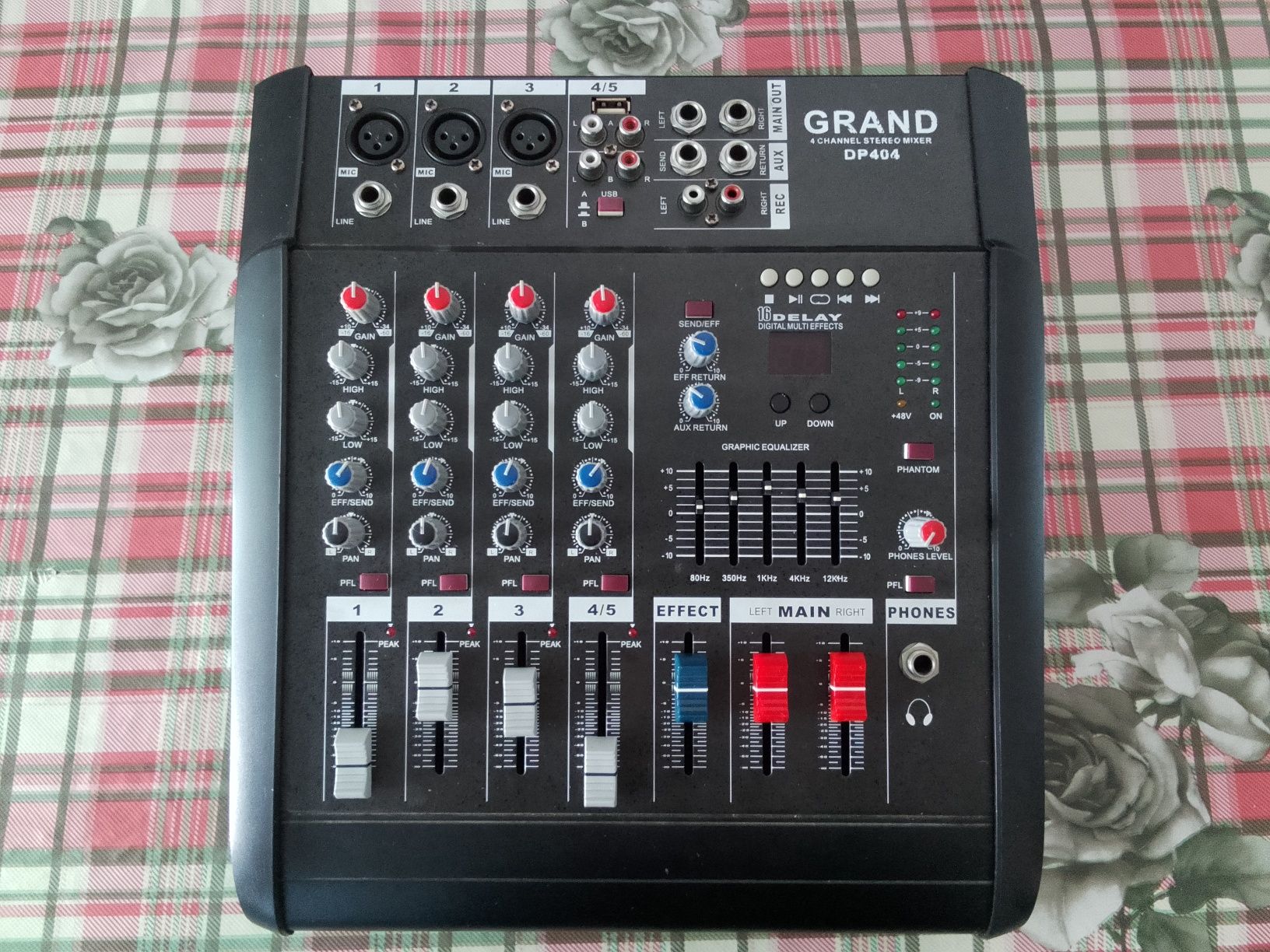 Микшерный пульт GRAND DP 404 4 channel stereo mixer