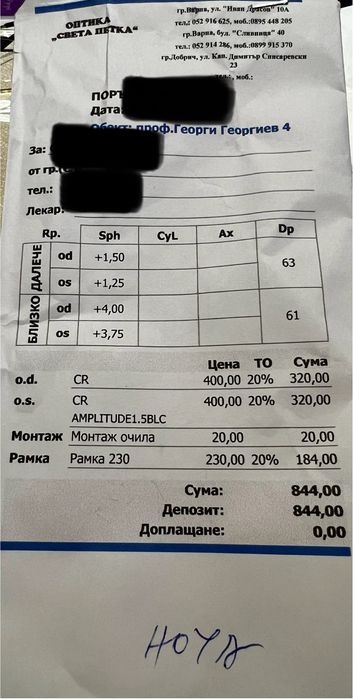 Прогресивни очила Hoya