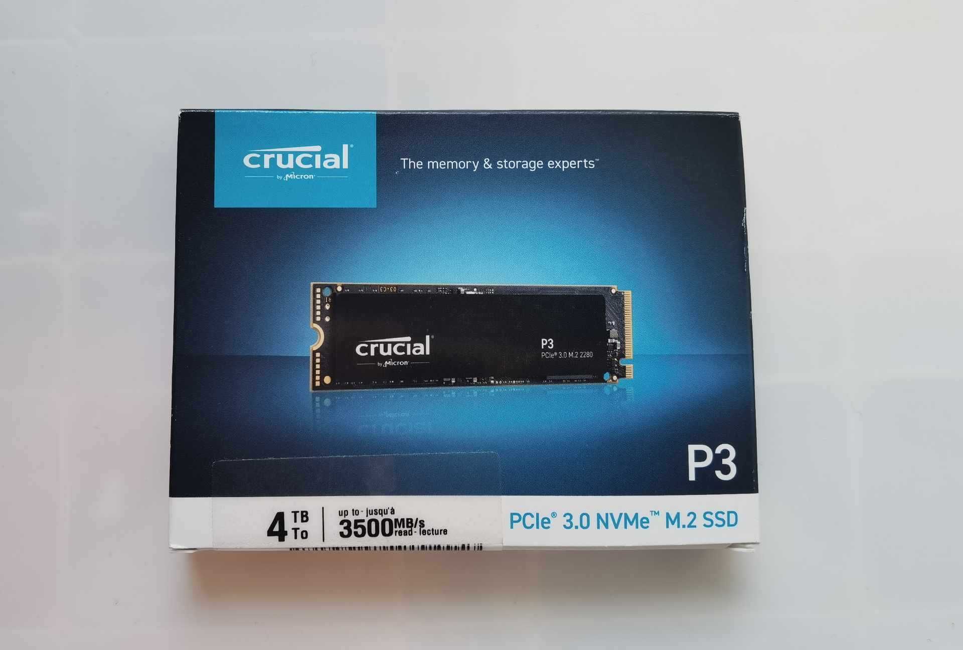 SSD Crucial P3 4TB PCI Express 3.0 x4 M.2 2280 NVMe Solid State Drive