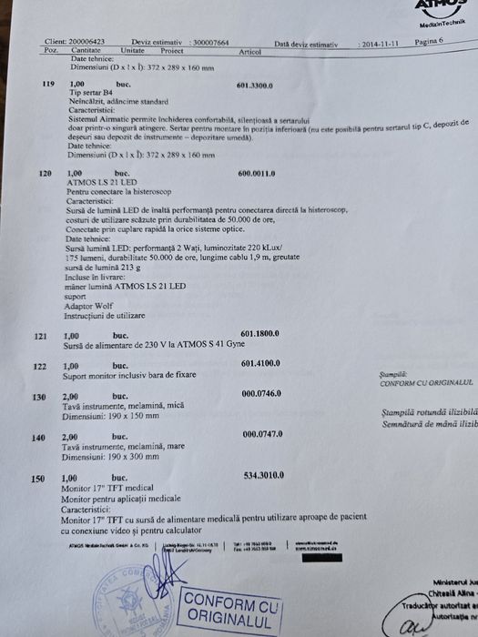 ATMOS S 41 GYNE - Statie de lucru gineocologica profesionala