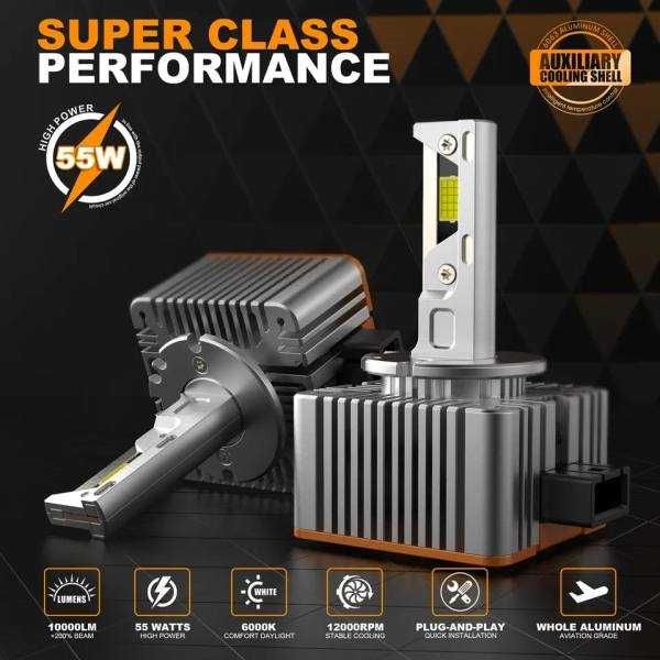 Set de 2 leduri auto D1S conversie xenon D-Series 120W 21000LM 6000K