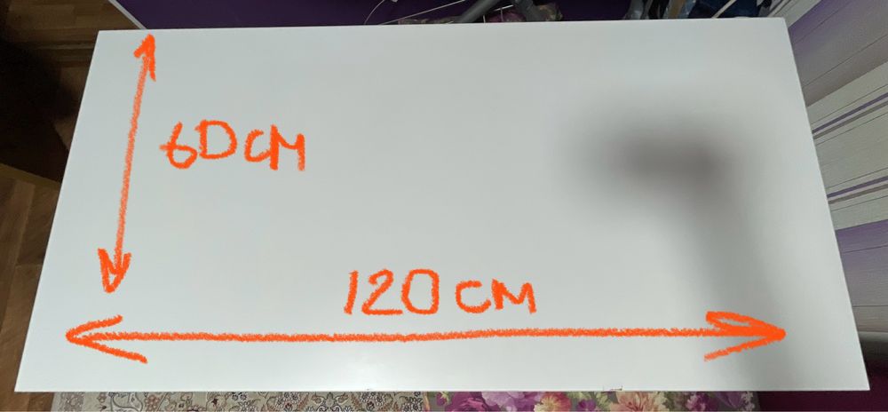 пролам стол, компьютерный, белый