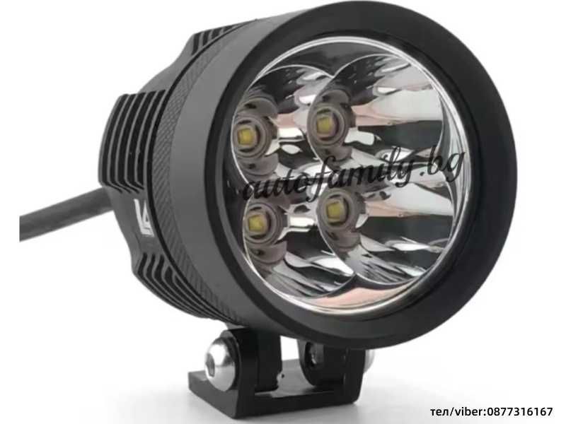 Диоден фар за мотор с 4 диода 12V 40W