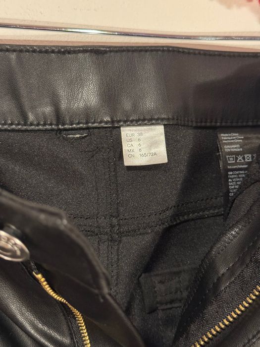 Pantaloni evazati din piele, H&M, 38(M)