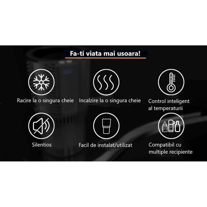 Suport Auto Inteligent 2-in-1 pentru Incalzire si Racire, 5 - 58 grade