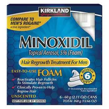 Spuma impotriva caderii parului pentru 3 luni, Minoxidil Kirkland 5%