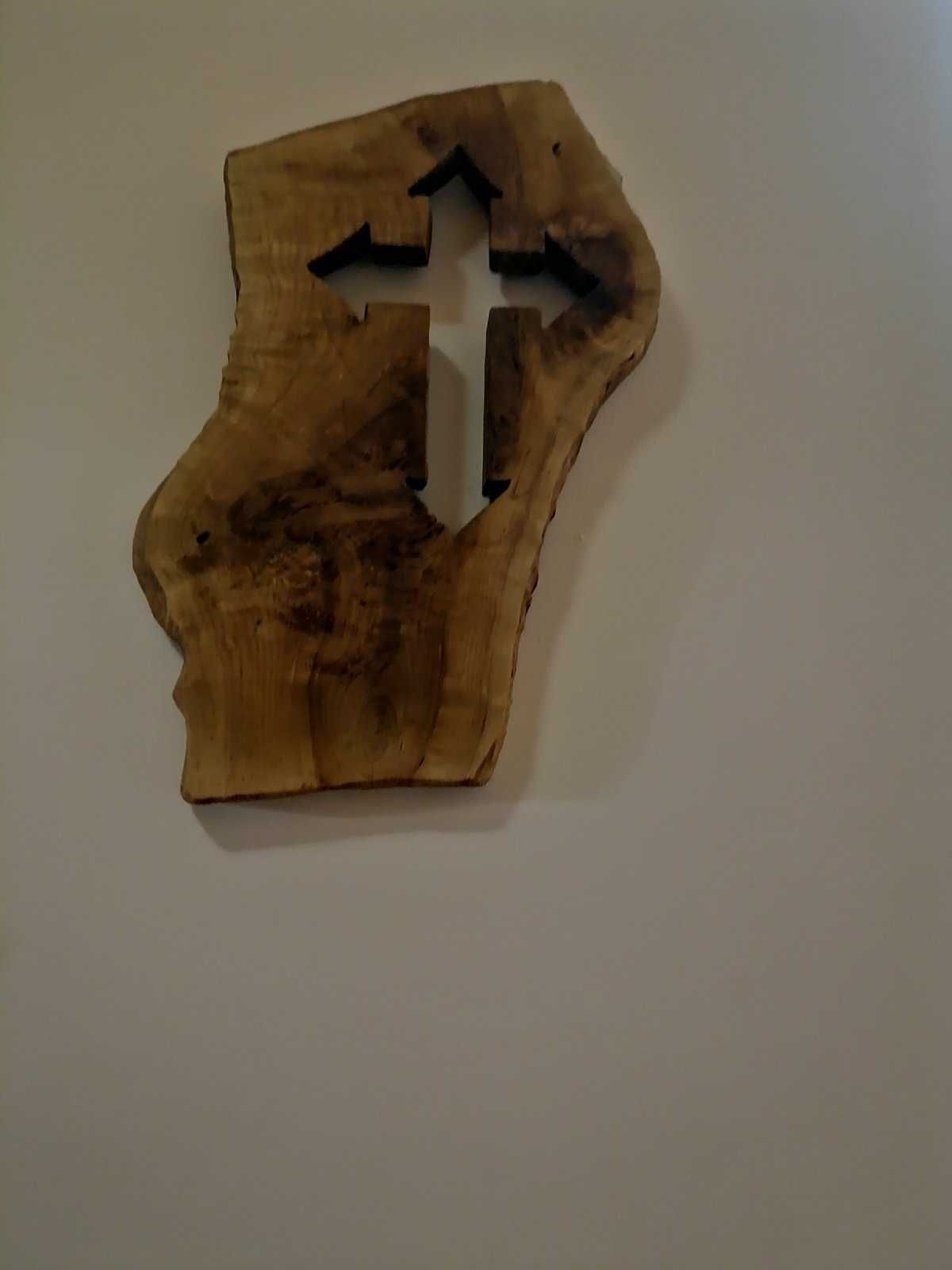 Картина дърво-изрязан кръст