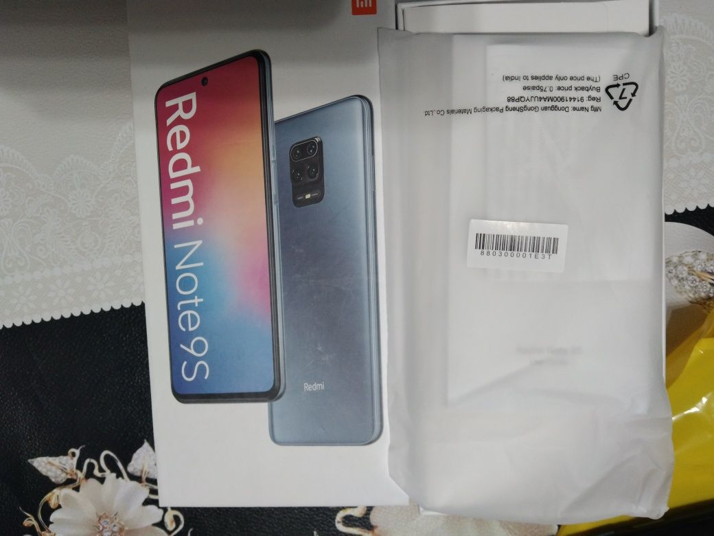 Redmi Note 9S 6GB RAM 128GB ROM  Grey