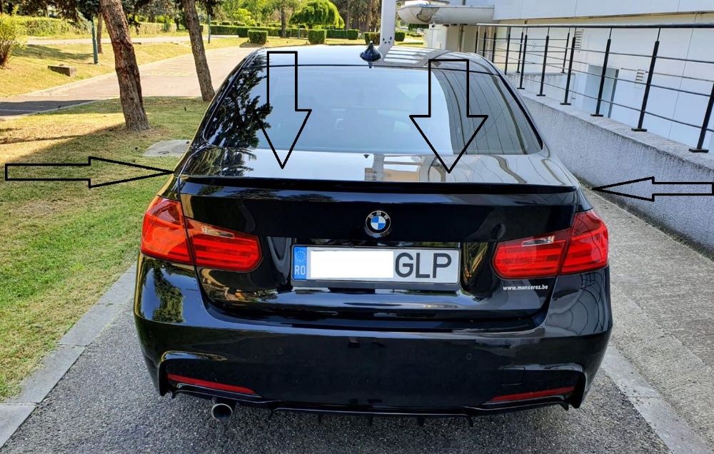 Eleron Portbagaj BMW Seria 3 F30 2011-2018 Poze Reale! Negru Lucios