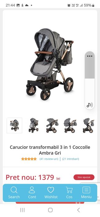 Carucior 3 in 1,AMBRA COCCOLE