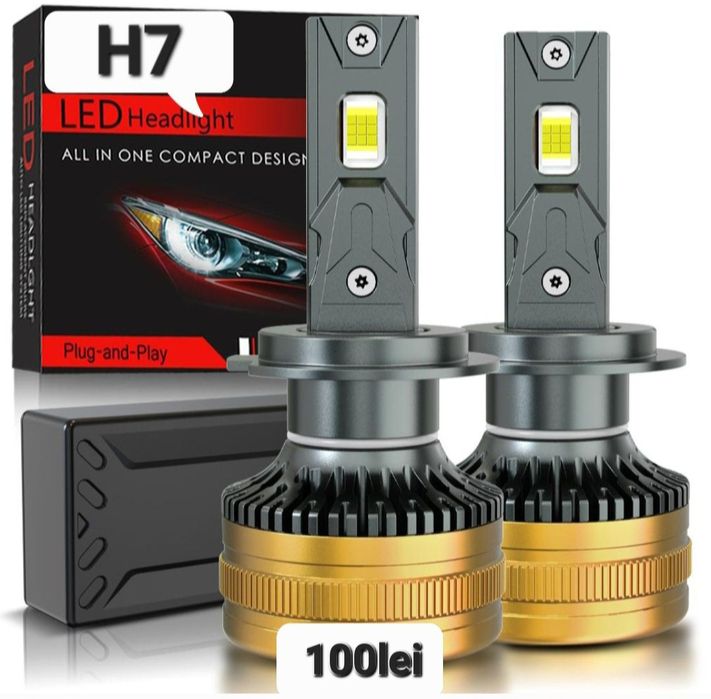 Becuri LED H7 Canbus 12V-24V 60000LM set 2buc