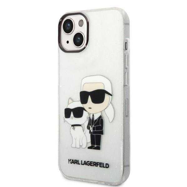 Karl Lagerfeld Glitter Karl&Choupette hardcase за iPhone 14 Plus