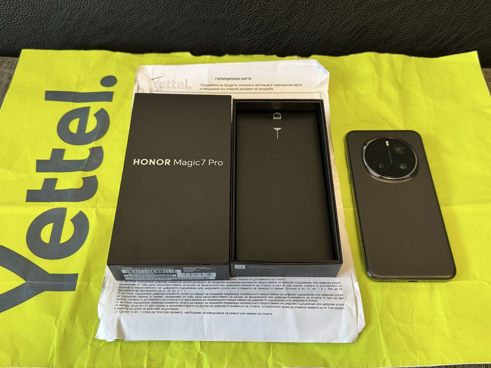 ЧИСТО НОВ 512GB Honor Magic 7 Pro 5G Yettel Гаранция 2027 г. Black
