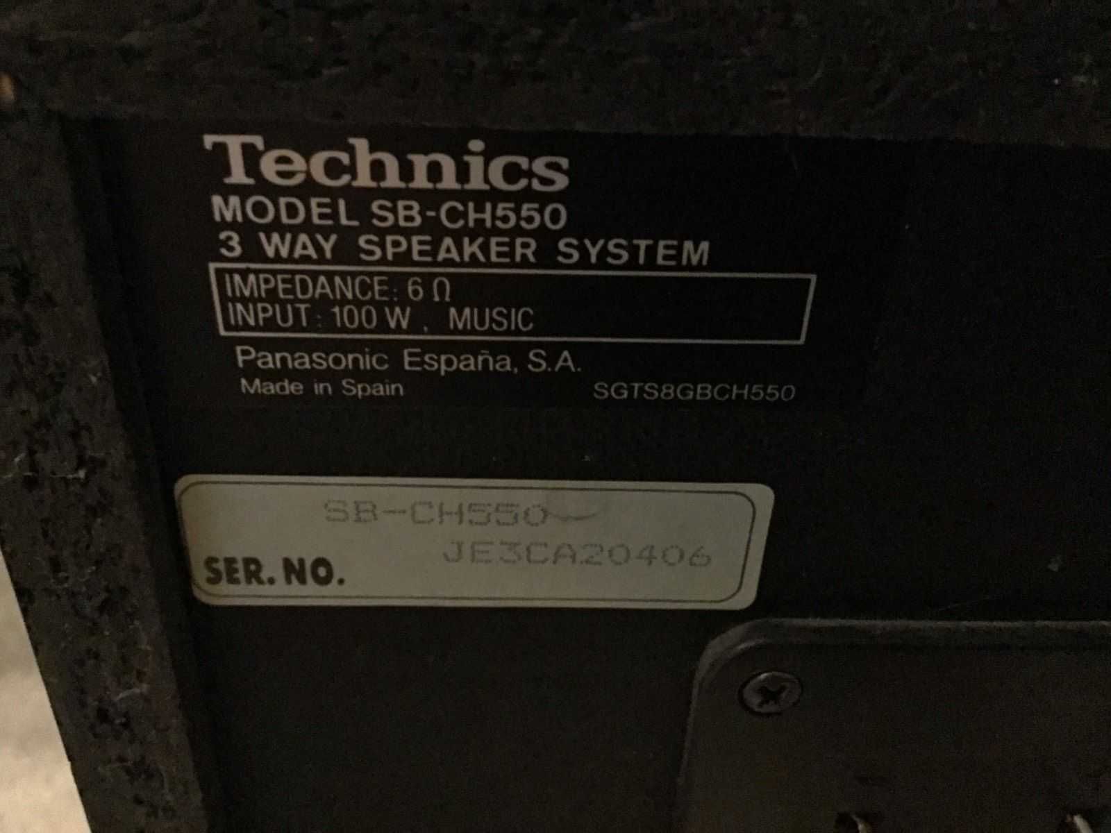 Boxe originale Technics sb-CH 550 100w 6ohmi