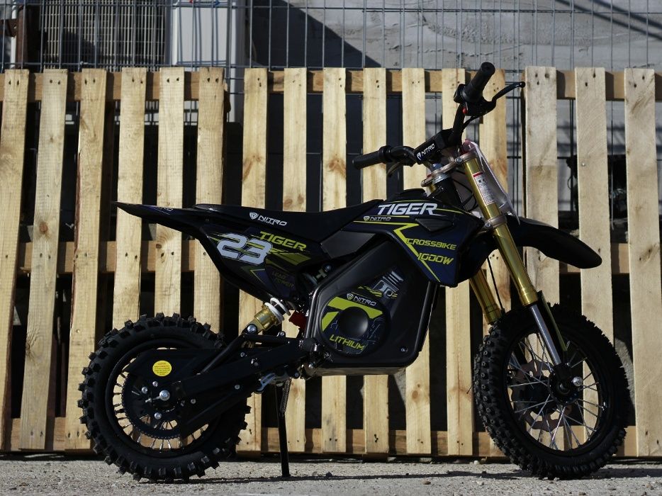 Motocicleta electrica pentru copii Eco Tiger 1000W 36V 12/10 #Albastru