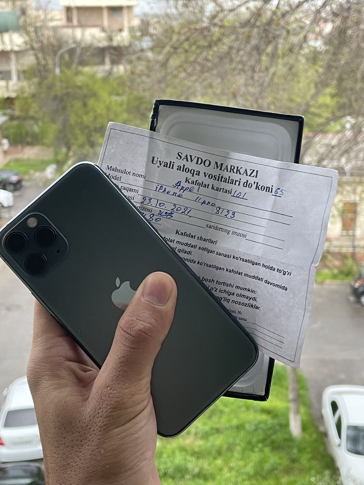 Iphone 11 pro 256Gb midnight Green Full  Vashshe ideal Yangidek