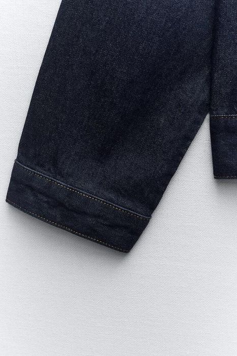 Дебел пуловер с дънкови елементи Zara /Зара L чисто нов