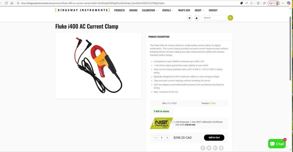 Cleste ampermetric Fluke i400