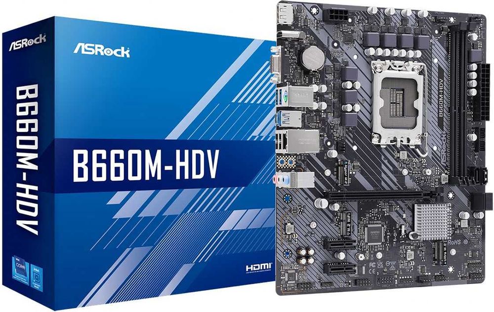 ASRock B660M-HDV (mATX) – дъно за Intel 12/13/14 генерация