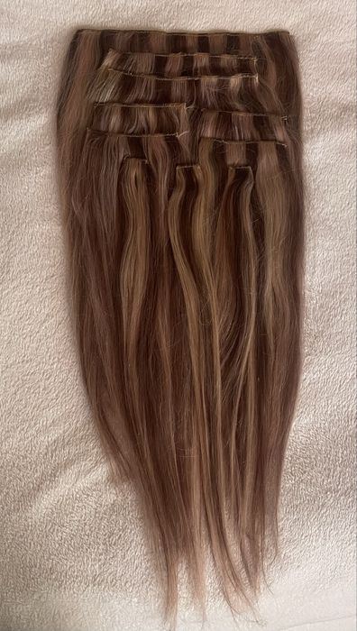 Extensii blonde clip on par natural