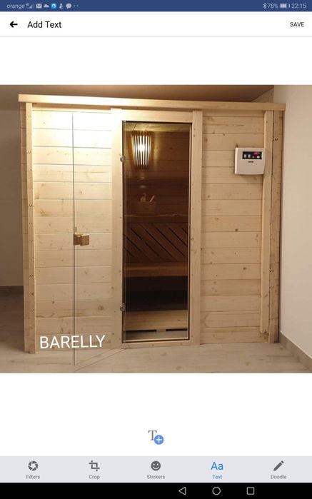 Saune personalizate, traditional- finlandeze,  molid masiv,  Harvia